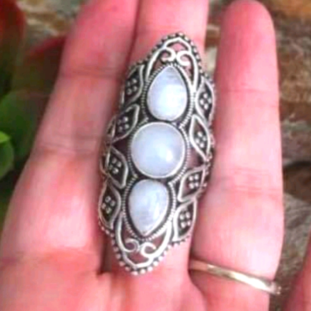 Silver moon stone!